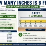 how many inches is 6 feet