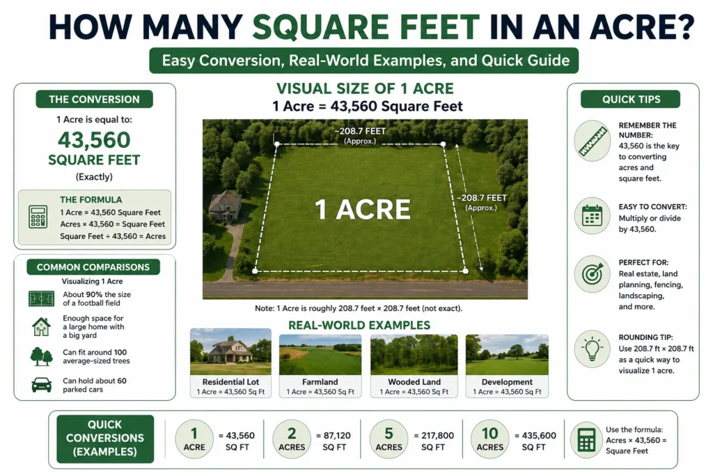 how many square feet in an acre