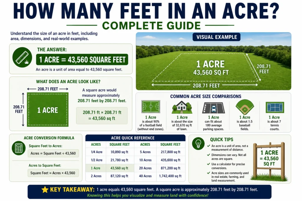 how many feet in an acre