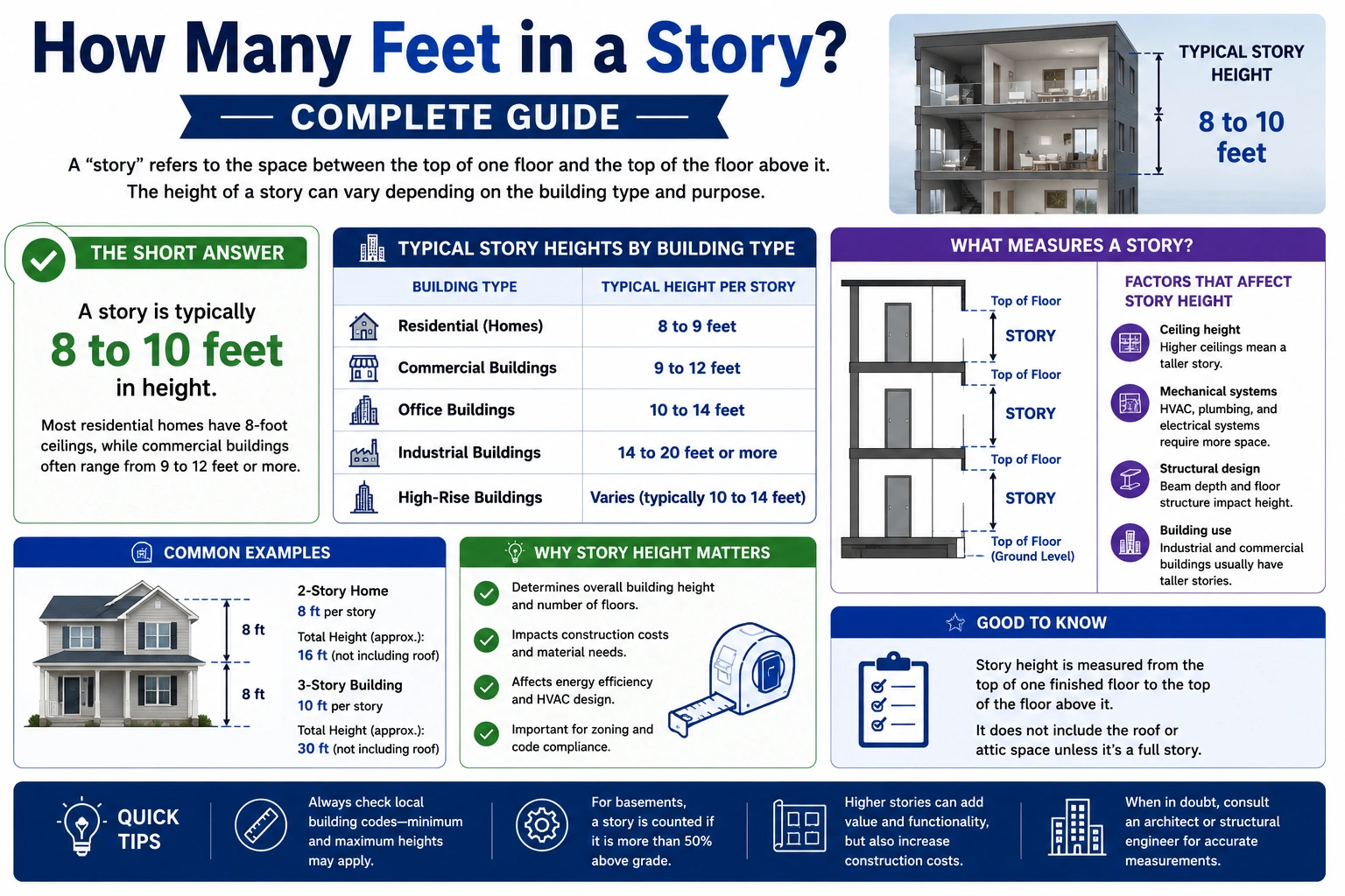 how many feet in a story