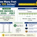 How Many Feet Is 100 Inches?