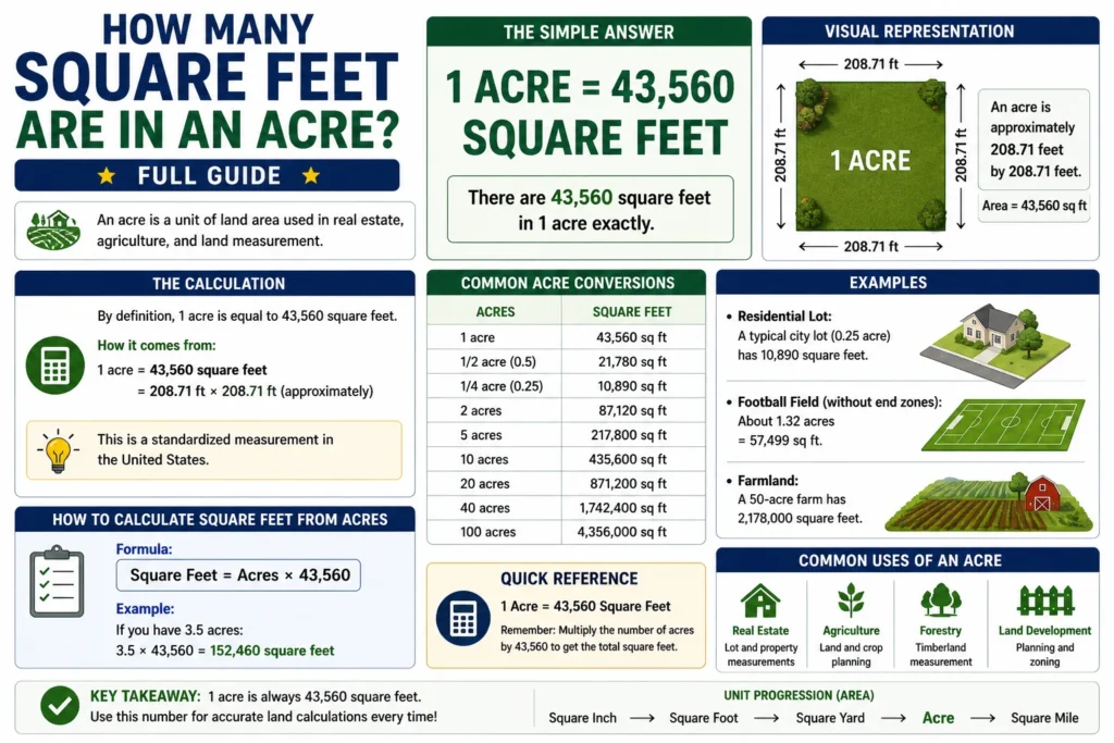 how many square feet are in an acre