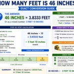 how many feet is 46 inches
