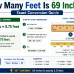how many feet is 69 inches