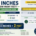 how many feet is 24 inches