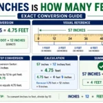 how many feet is 57 inches