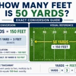 how many feet is 50 yards