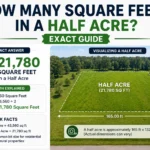 how many square feet in a half acre