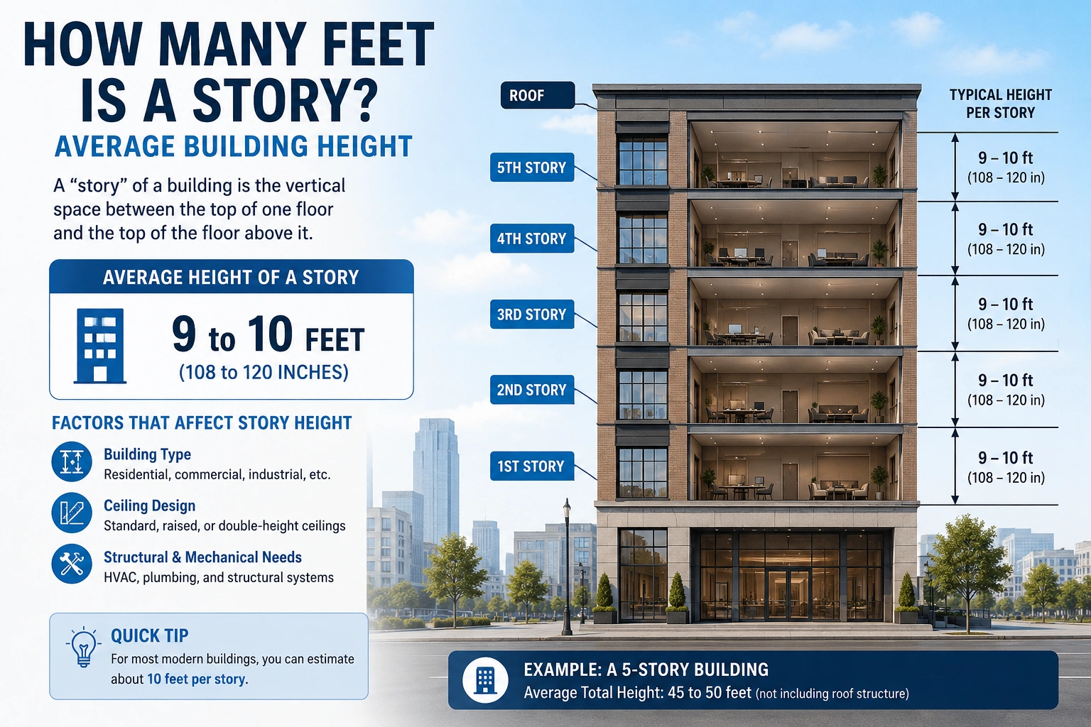 how many feet is a story