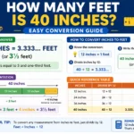 how many feet is 40 inches