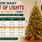 how many feet of lights for a 6 foot tree