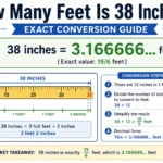 how many feet is 38 inches
