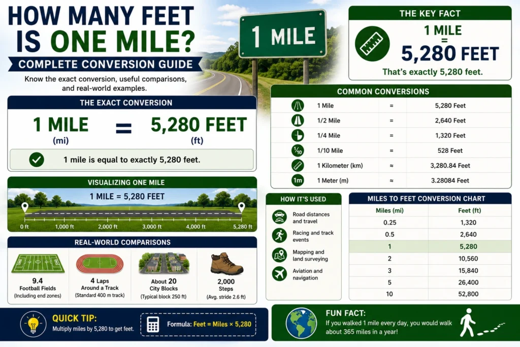 how many feet is one mile