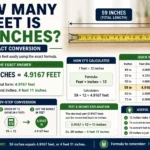how many feet is 59 inches