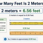 how many feet is 2 meters