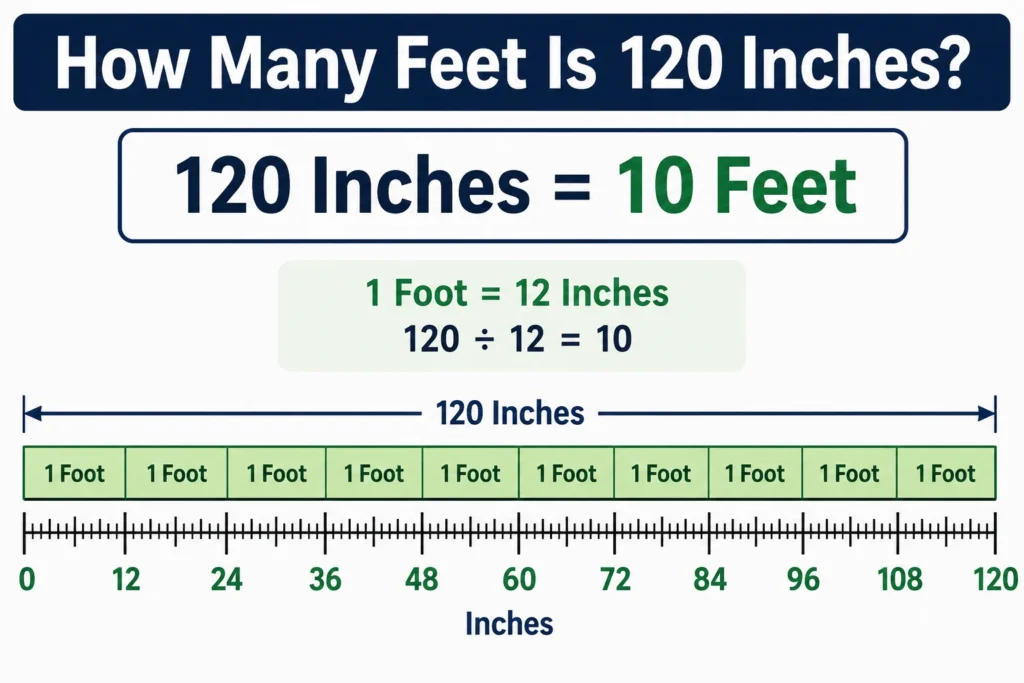 How Many Feet Is 120 Inches