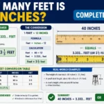 how many feet is 40 inches
