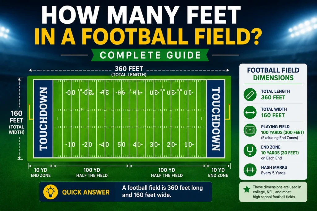 how many feet in a football field