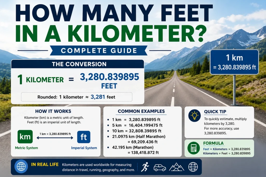 How Many Feet in a Kilometer? Complete Guide