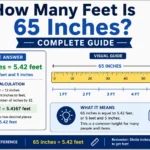 how many feet is 65 inches