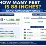 how many feet is 88 inches