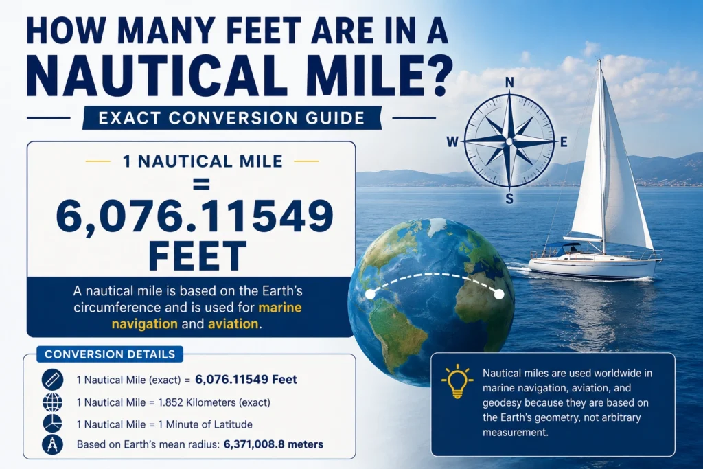 how many feet in a nautical mile