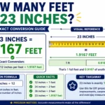 how many feet is 23 inches?