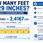 how many feet is 29 inches