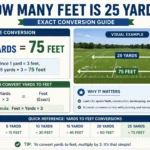 how many feet is 25 yards
