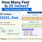 how many feet is 25 inches