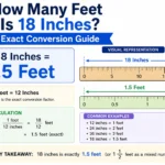 how many feet is 18 inches