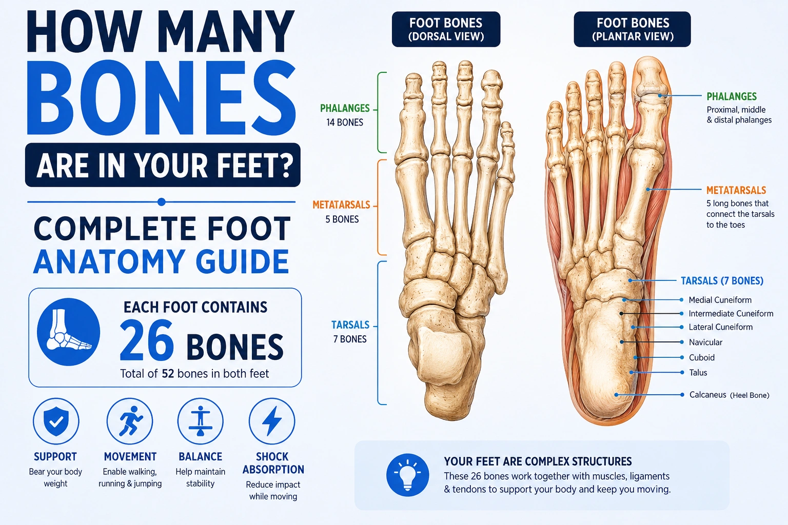 how many bones are in your feet