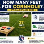 how many feet for cornhole