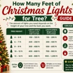 How Many Feet of Christmas Lights for Tree? Guide