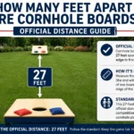how many feet apart are cornhole boards