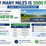 how many miles is 3000 feet