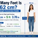 how many feet is 162 cm