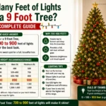 how many feet of lights for a 9 foot tree