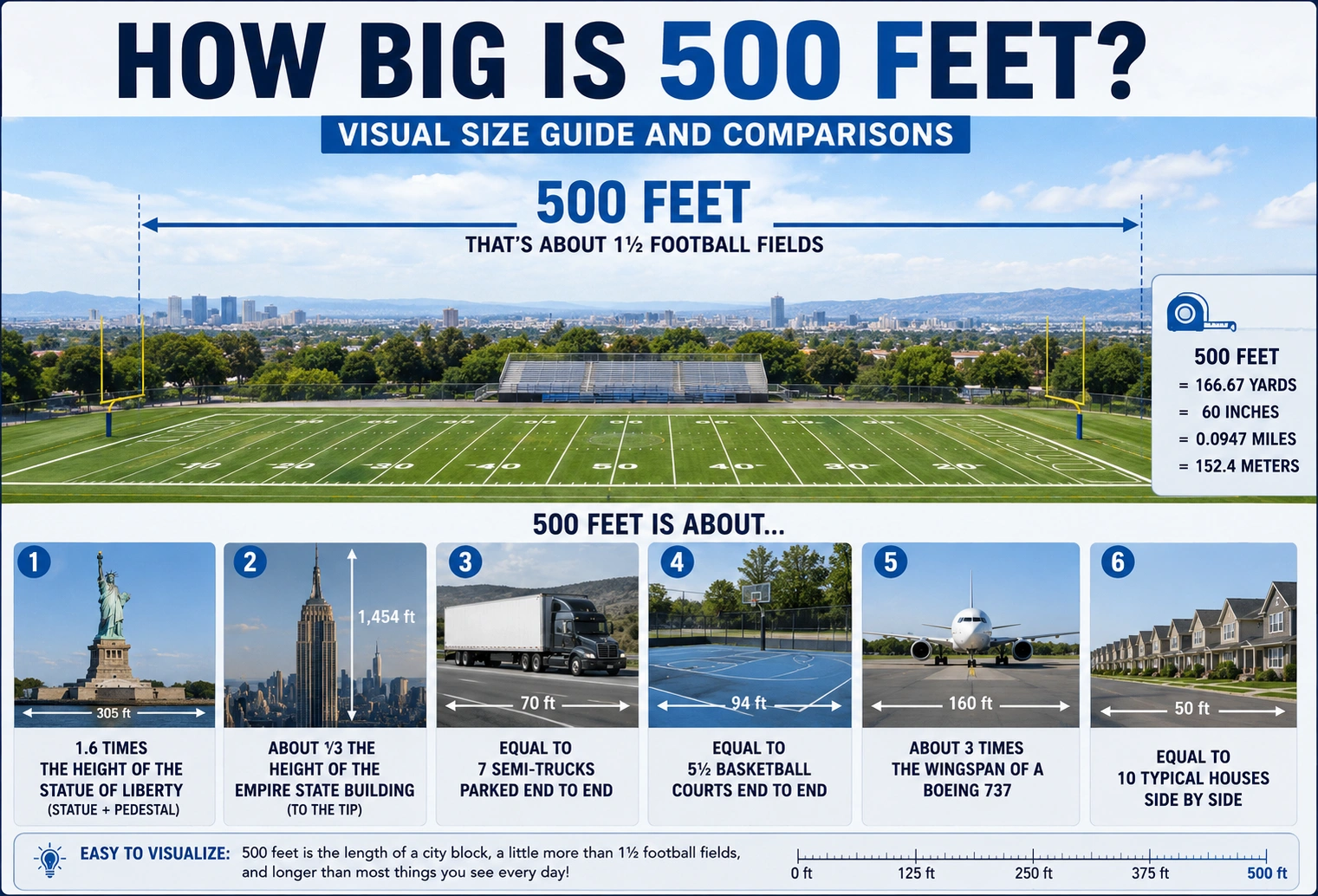 how big is 500 feet
