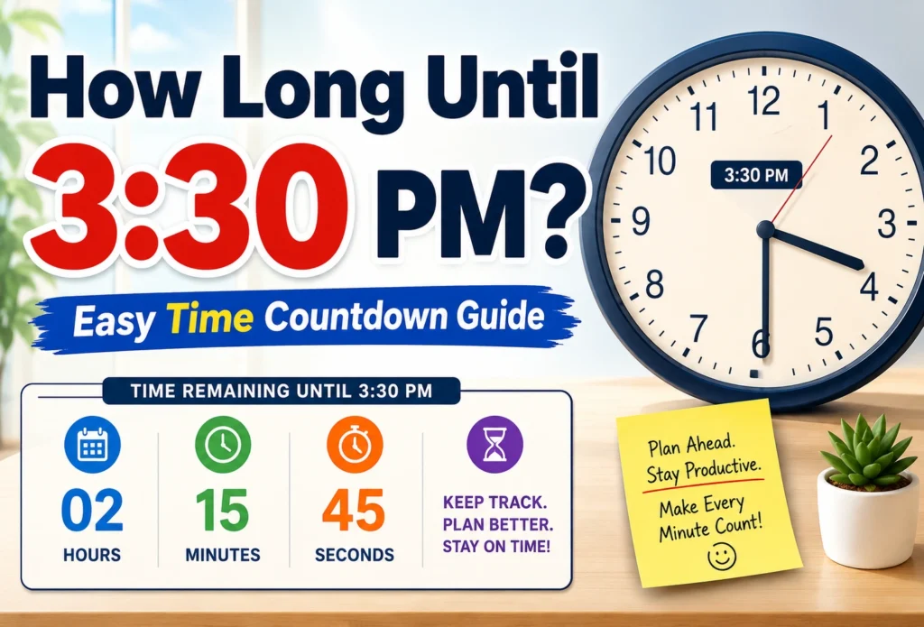 how long until 3:30 PM