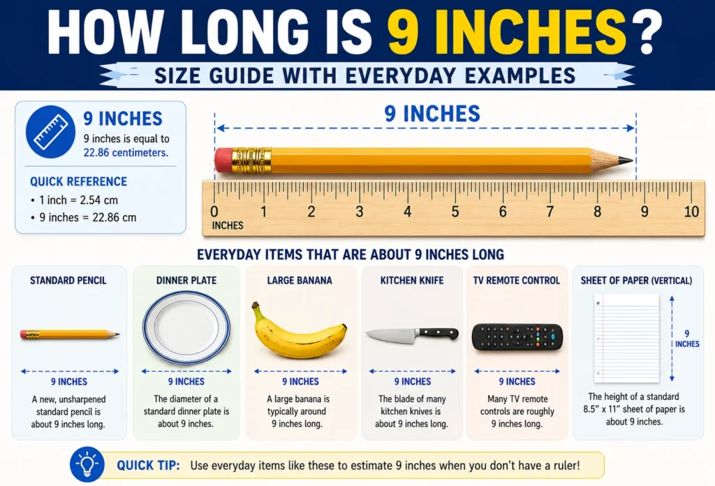 long is 9 inches