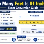 How Many Feet Is 91 Inches