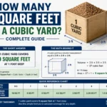 how many square feet in a cubic yard