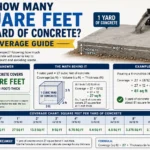 how many square feet in a yard of concrete