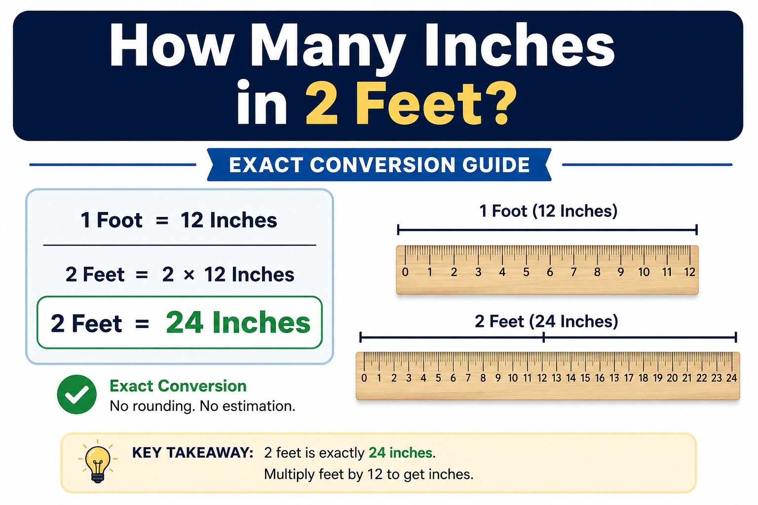 how many inches in 2 feet