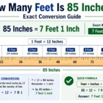 how many feet is 85 inches