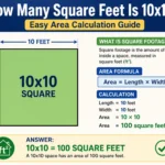 how many square feet is 10x10