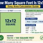 how many square feet is 12x12