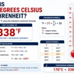 what is 170 degrees celsius in fahrenheit