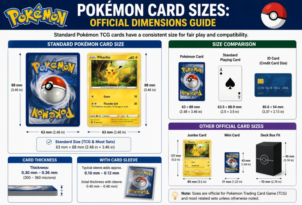 pokemon card sizes